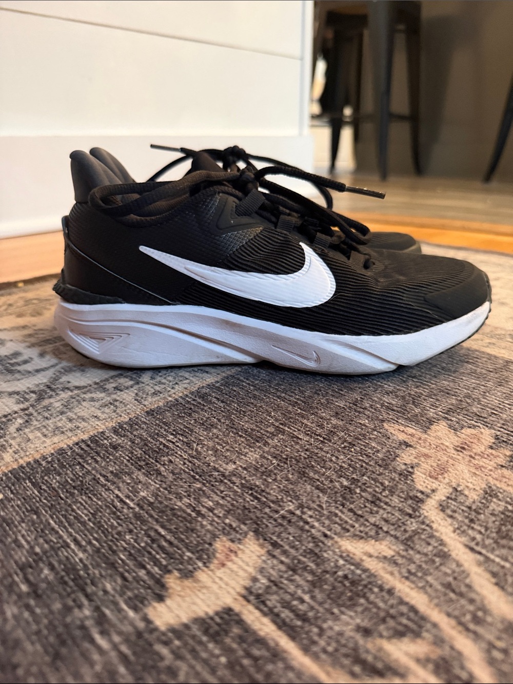 Nike Kids Black and White Athletic Sneakers